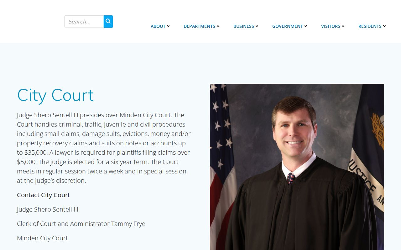 Minden criminal records through City Court