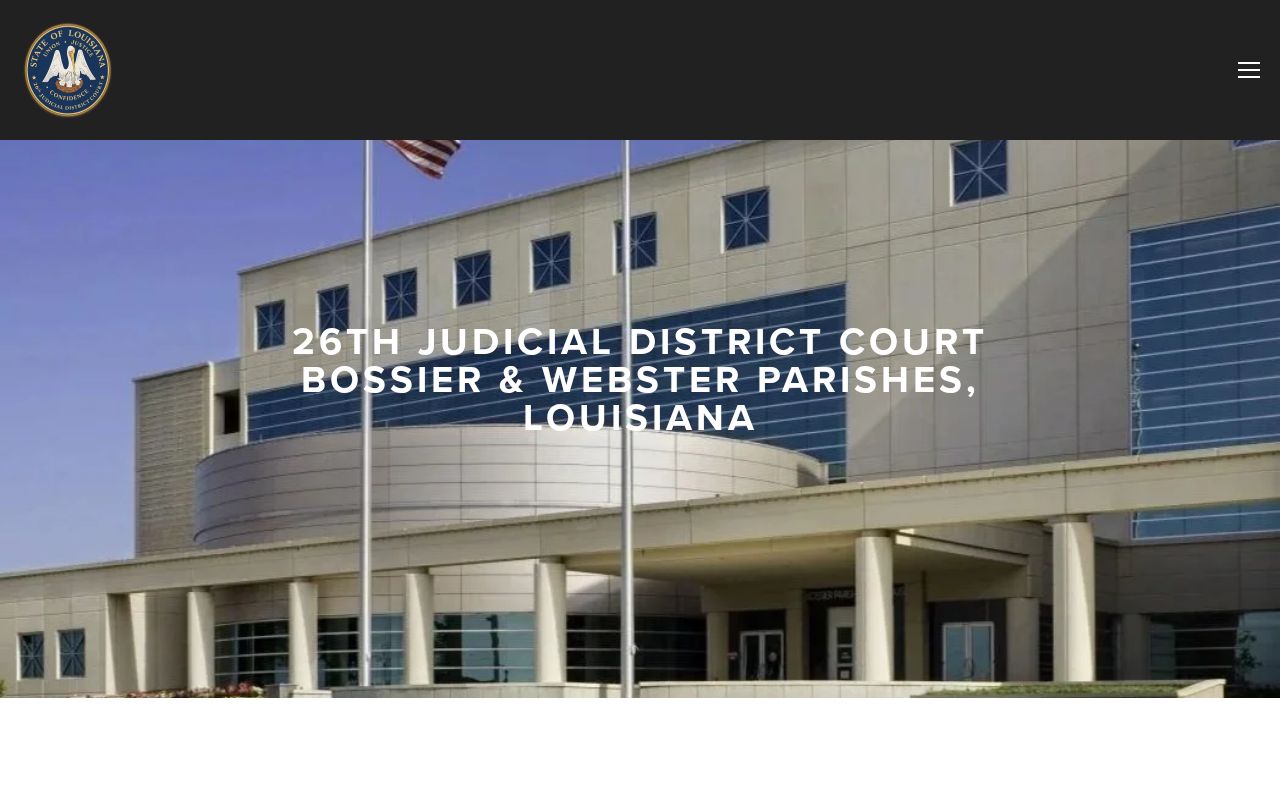 Twenty-Sixth Judicial District Court serving Webster Parish